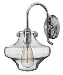8-4/5 in. 100W 1-Light Medium E-26 Wall Sconce in Polished Chrome