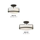 Hinkley Oil Rubbed Bronze 100W 3-Light Medium E-26 Base Semi Flushmount Ceiling Fixture 