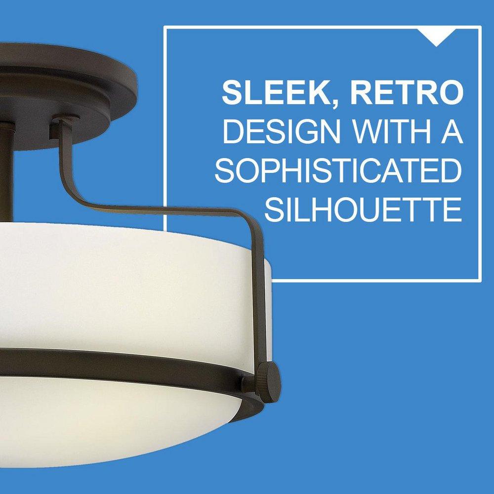 Hinkley Oil Rubbed Bronze 100W 3-Light Medium E-26 Base Semi Flushmount Ceiling Fixture 