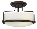 Hinkley Oil Rubbed Bronze 100W 3-Light Medium E-26 Base Semi Flushmount Ceiling Fixture 