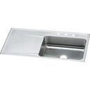 4 Hole Single Bowl Self-rimming or Drop-in Kitchen Sink with Left Hand Drain Board in Lustertone
