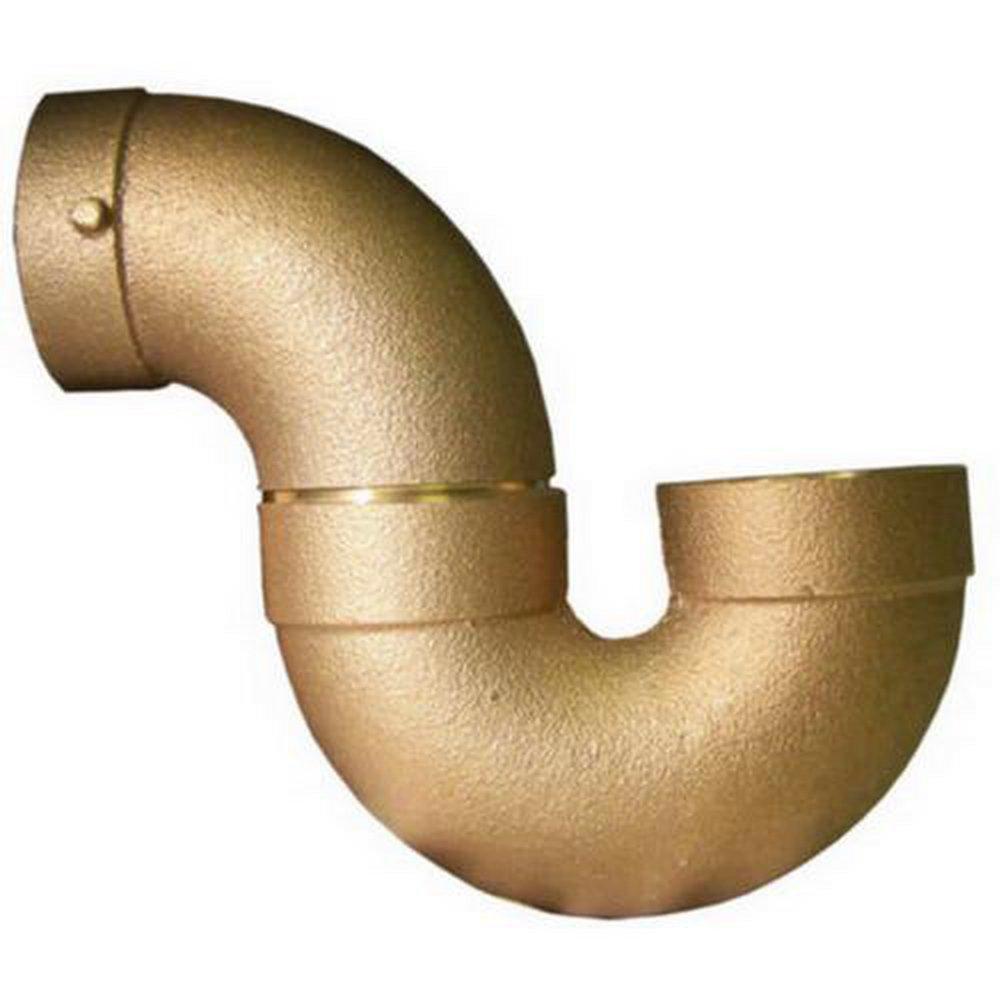 1-1/2 DWV WROT Copper X Slip Joint P Trap L/ Cleanout 