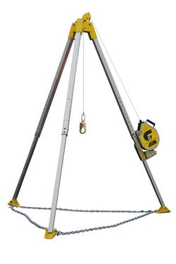 Confined Space Rescue & Retrieval Tripod 7.5 ft & SRL 50 ft Complete