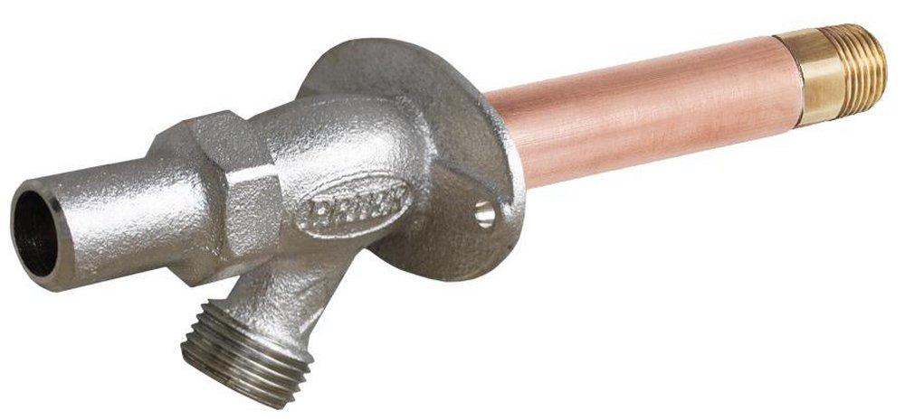 PRIER Products Satin Nickel Plated Satin Nickel Plated Barbed 1/2 in. Wall Hydrant 