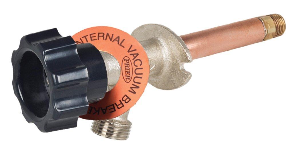 PRIER Products Satin Nickel 8 in. MIP x Sweat Residential Wall Hydrant 