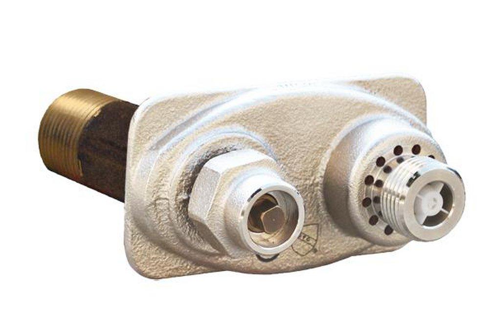 PRIER Products Satin Nickel Plated Satin Nickel Plated Male Sweat x Female Sweat Wall Hydrant 