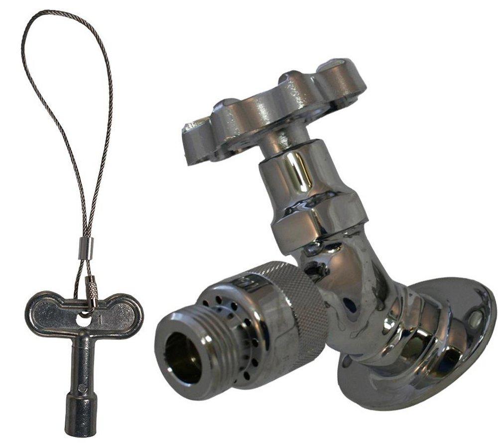 PRIER Products Polished Chrome Plated Anti-siphon Brass FPT Sillcock 