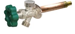 10 x 1/2 in. Wirsbo Brass Residential Quarter-Turn Anti-Siphon Wall Hydrant