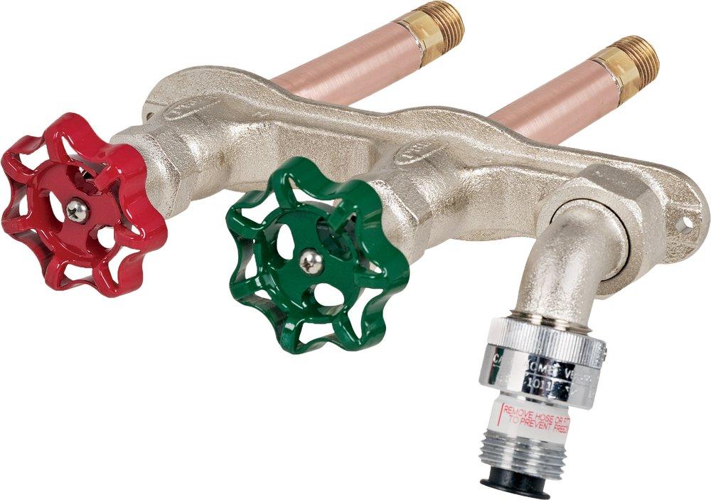 PRIER Products Satin Nickel Plated Brass 1/2 x 3/4 in. Sillcock 