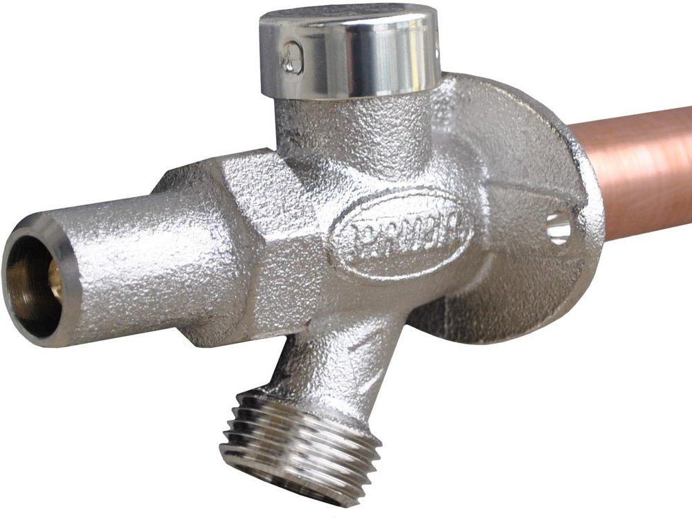 PRIER Products Satin Nickel Crimp PEX Residential Anti-Siphon Freezeless Wall Hydrant 