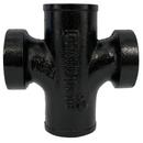 Black Spigot x FNPT Cast Iron Reducing Sanitary Tapped Cross 
