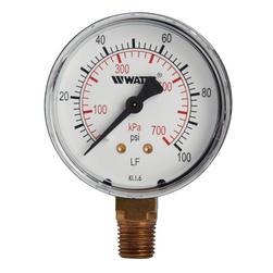 1/4 x 2-1/2 in. 100 psi Brass Bottom Entry Pressure Gauge