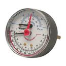 3 x 1/2 in. 75 psi Back Entry Pressure and Temperature Gauge