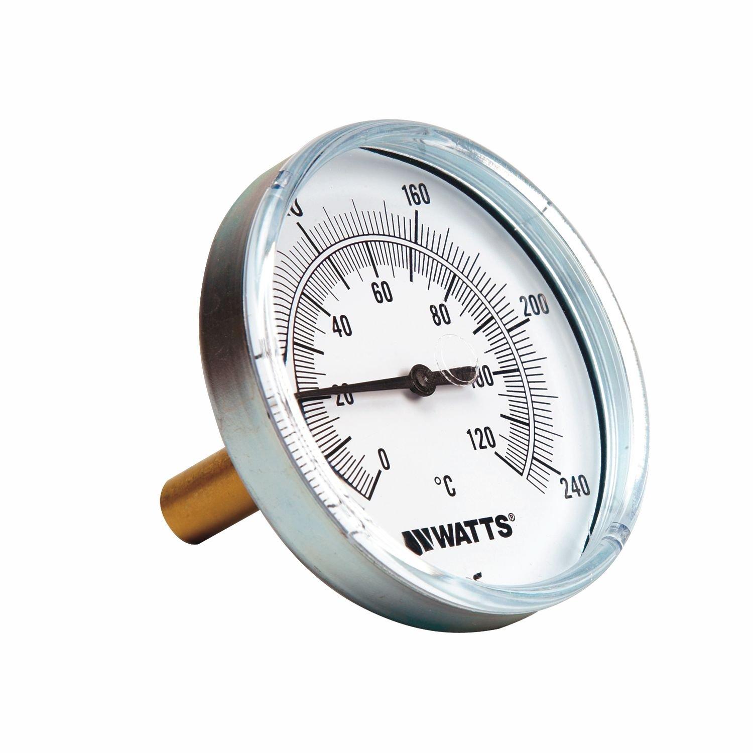 Watts Zinc Plated 3 in. Center Back Entry Temperature Gauge 