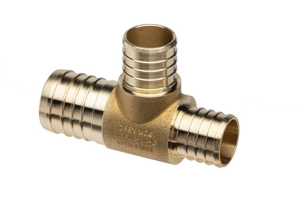 Zurn PEX Barbed Brass Reducing Tee 