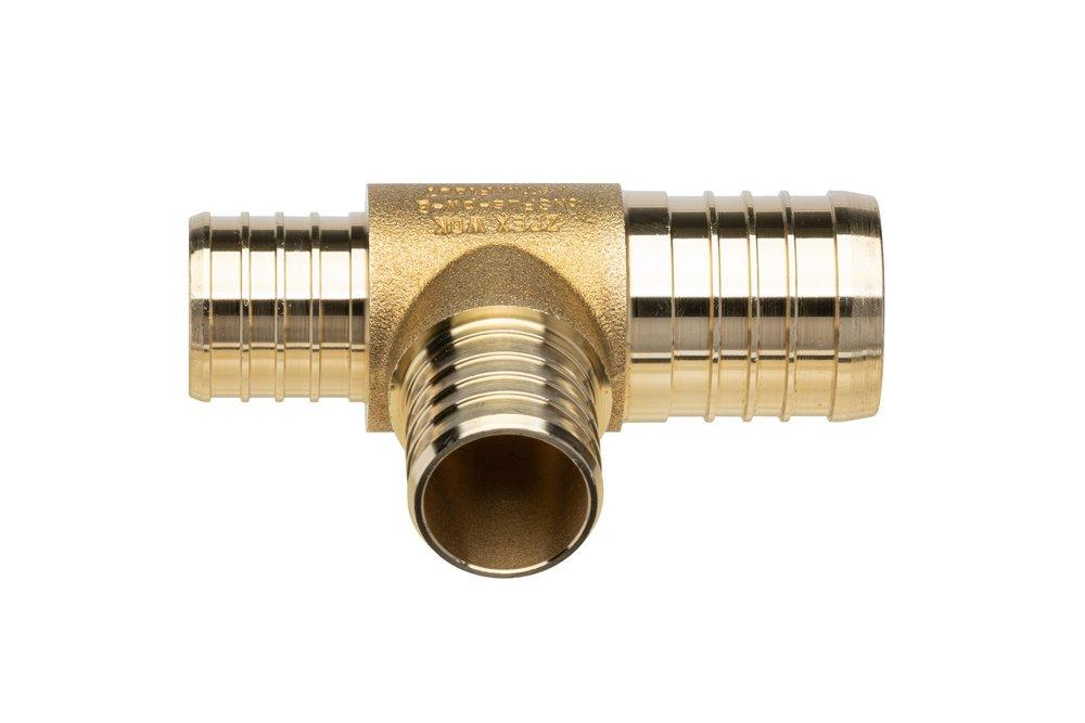 Zurn PEX Barbed Brass Reducing Tee 