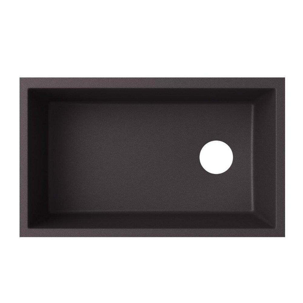Swan Corporation Nero 31-7/8 x 19-1/4 in. No Hole Composite Single Bowl Undermount Kitchen Sink 