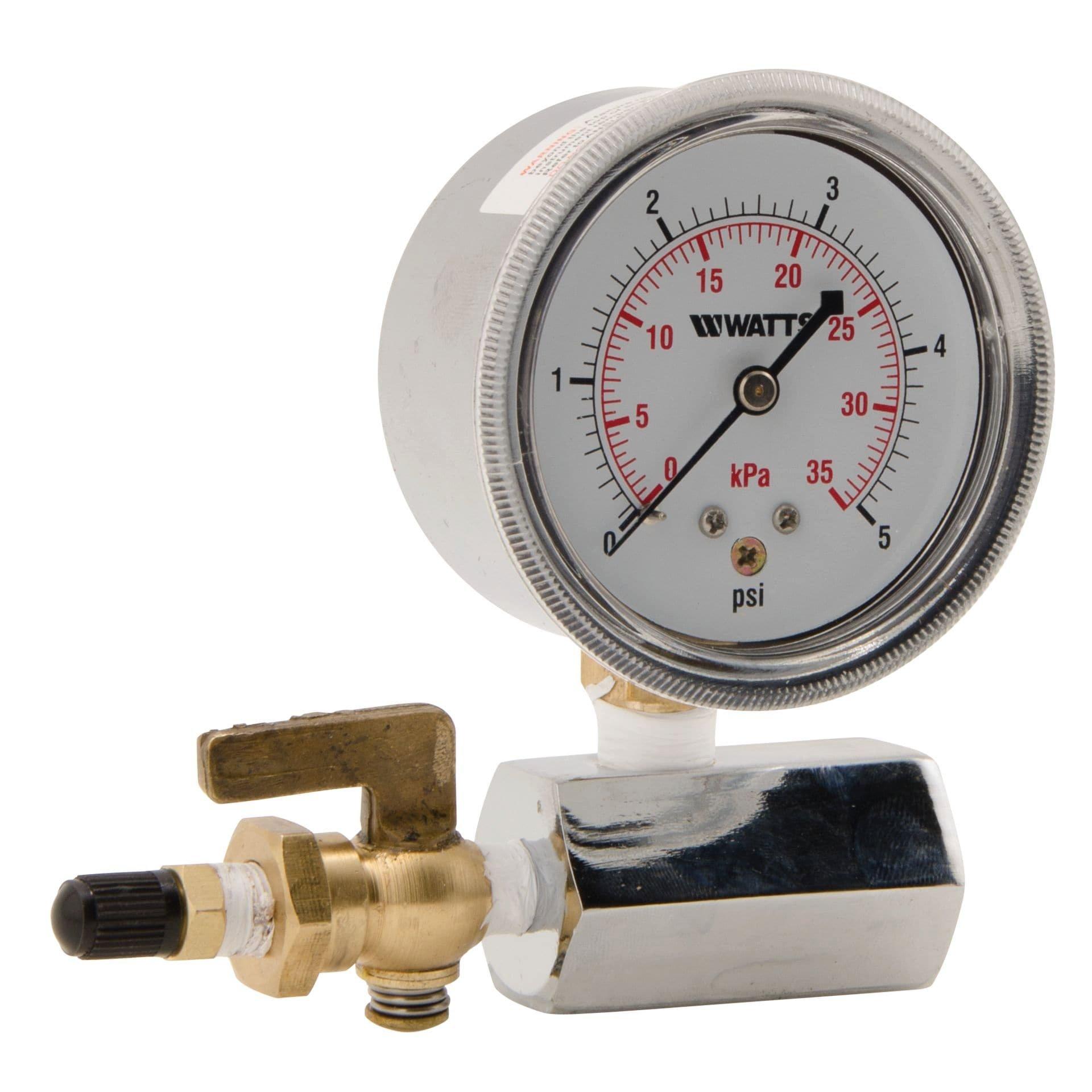 Watts Black Enamel Air Test Assembly Gauge 