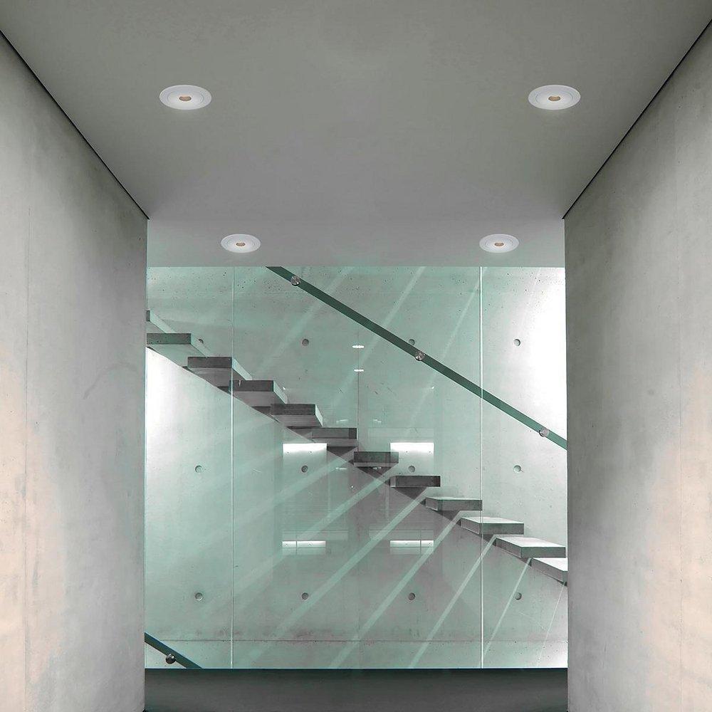 Eurofase White 3-3/4 in. 50W 1-Light Round Pin Hole Recessed Trim 