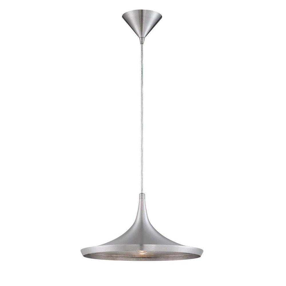 Eurofase Brushed Aluminum 14 in. 60W 1-Light Medium E-26 Incandescent Pendant 
