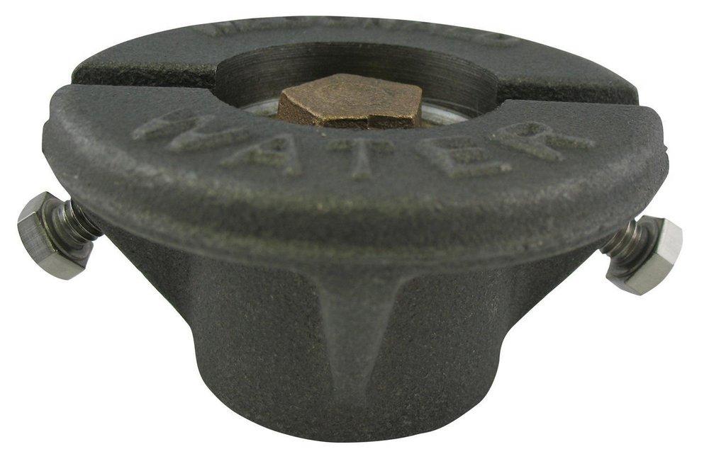 A.Y. McDonald Black Cast Iron, Steel and Brass Curb Box with Tracerwire 