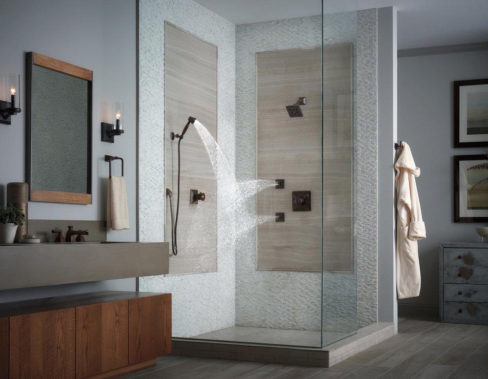 Brizo Venetian Bronze Shower Arm and Flange 