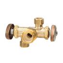 1/2 x 3/8 x 3/8 in. Solvent Weld x OD Compression x OD Compression Knurled Oval Handle Angle Supply Stop Valve in Rough Brass