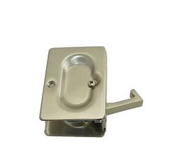 Passage Pocket Door Lock in Satin Nickel