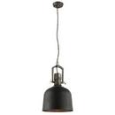 100W 1-Light Pendant in Old Silver with Aged Brass