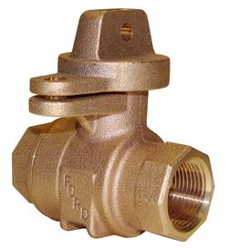 1 in. FIP x FIP Curb Stop with 360 Degree Ball Valve