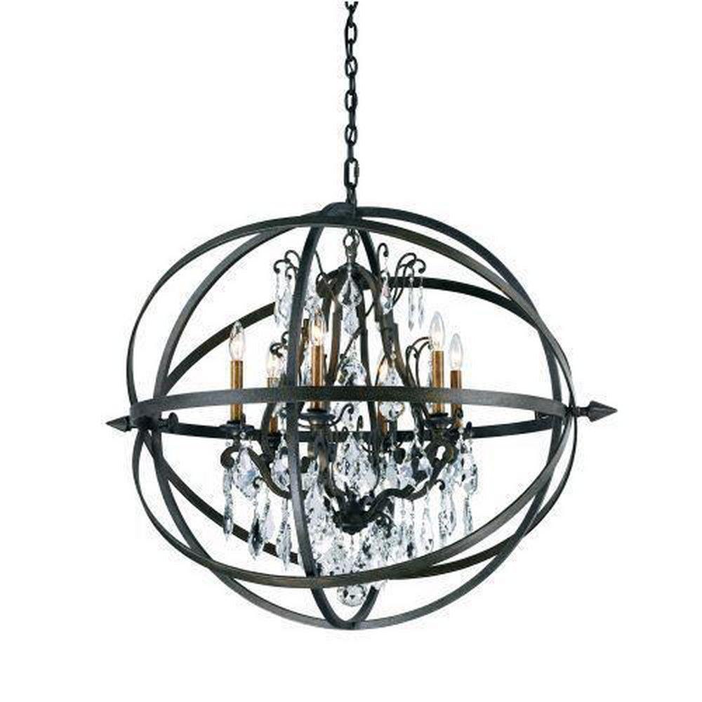 Troy-CSL Lighting Vintage Bronze 60 W 120 V 6-Light Pendant 