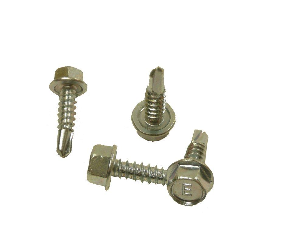 Elgen Manufacturing 10 mm Zinc Plated Hex Washer Head Self-Drilling & Tapping Screw (Pack of 1000) 