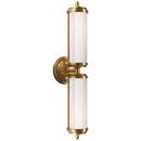 Visual Comfort & Co. Signature Hand Rubbed Antique Brass 40W 2-Light Medium Vanity Fixture 