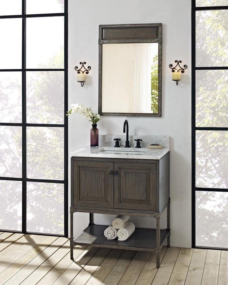 Fairmont Designs Driftwood Grey 34 x 24 in. Framed Rectangle Mirror 