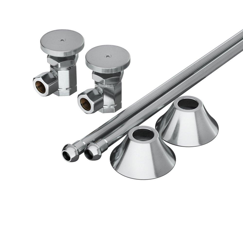 PROFLO&reg; Chrome Plated Sink  Supply Kit in Chrome Plated 