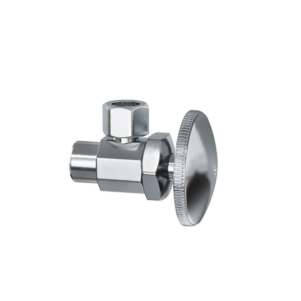 PROFLO&reg; Chrome Plated Sweat x Compression Oval Straight Supply Stop Valve in Chrome Plated 