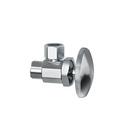 1/2 x 3/8 in. Sweat x Compression Oval Straight Supply Stop Valve in Chrome Plated