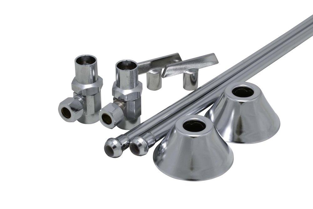 PROFLO&reg; Chrome Plated 1/2 in x 3/8 in. Supply Kit in Chrome Plated 