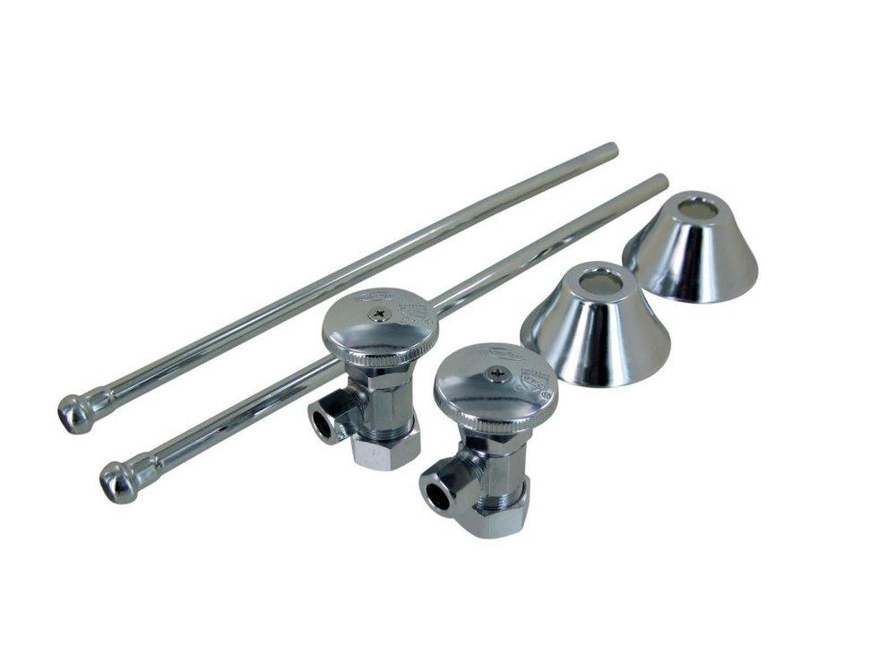 PROFLO® Chrome Plated 1/2 in x 3/8 in. Supply Kit in Chrome Plated 