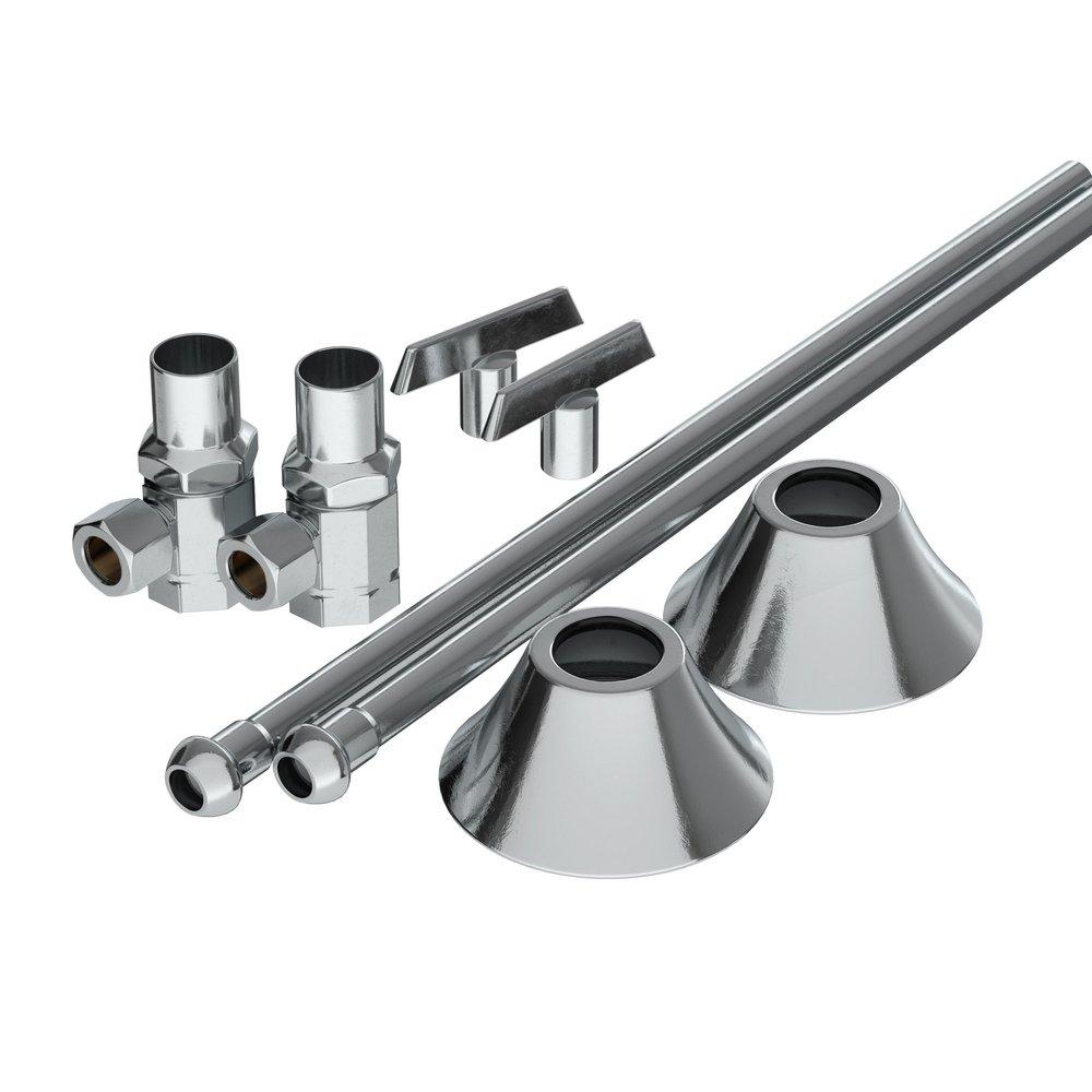 PROFLO&reg; Chrome Plated 3/8 in. Supply Kit in Chrome Plated 