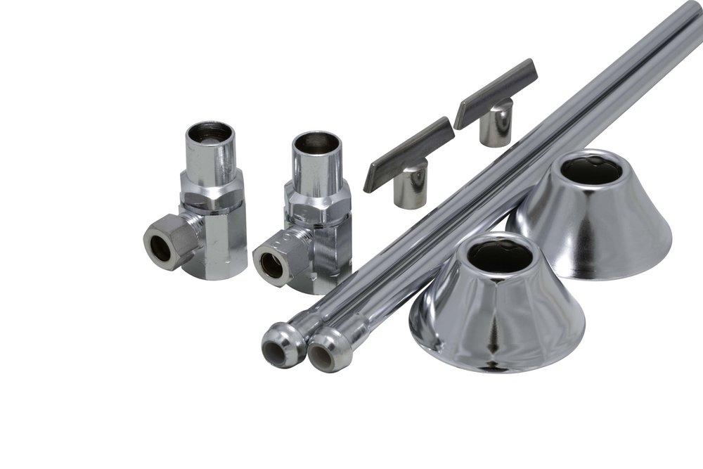 PROFLO&reg; Chrome Plated 1/2 in x 3/8 in. Supply Kit in Chrome Plated 