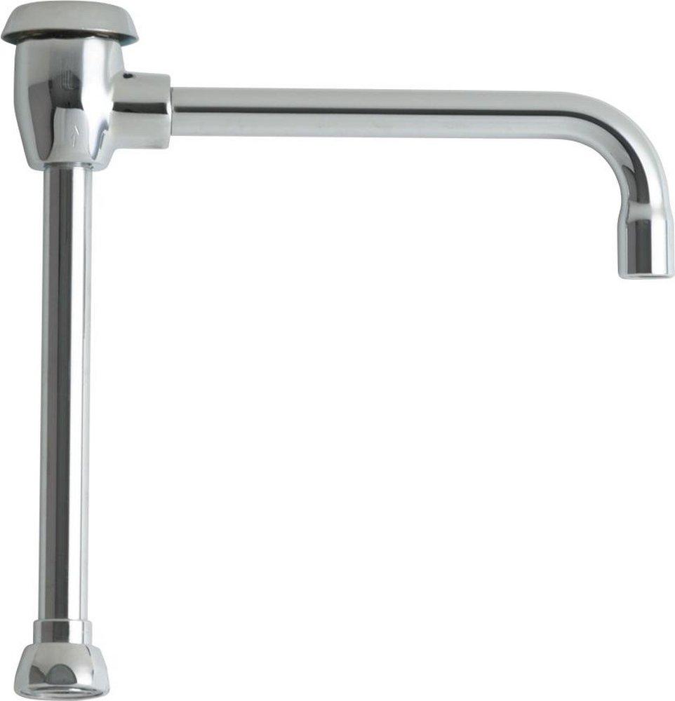 Chicago Faucets Polished Chrome 8 in. Rigid/Swing Gooseneck Spout with Atmospheric Vacuum Breaker 