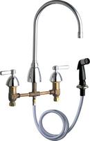 Chicago Faucets Polished Chrome Two Handle Lever Deck Mount Service Faucet 