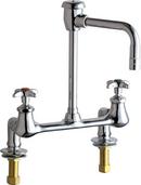 Chicago Faucets Polished Chrome 2.2 gpm 2 Hole Deck Mount Centerset Cold Laboratory Faucet with Double Cross Handle 