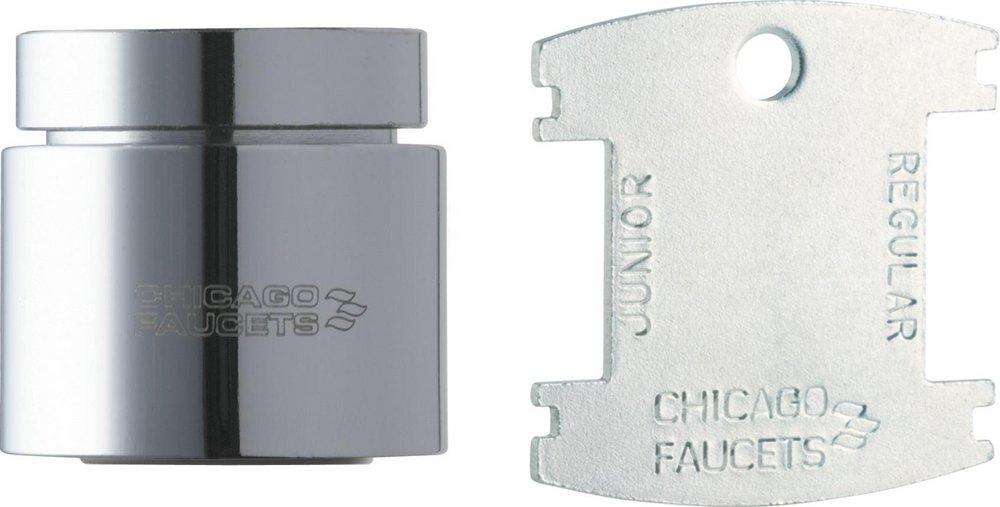 Chicago Faucets Polished Chrome 1.5 gpm Vandal Proof Outlet Pressure Compensating Laminar Flow 