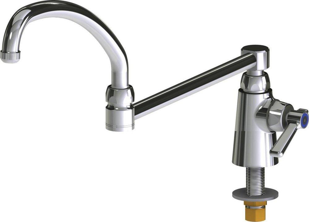 Chicago Faucets Polished Chrome 2.2 gpm Single Lever Handle Single Supply Faucet 