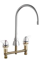 Concealed Hot and Cold Water Sink Faucet with Single Wing Handle in Polished Chrome
