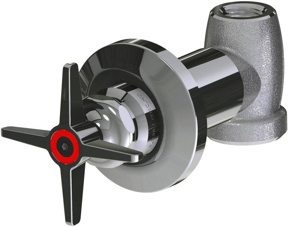 Chicago Faucets Polished Chrome Concealed Straight Valve 