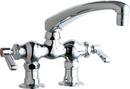 Chicago Faucets Polished Chrome Double Lever Handle Hot and Cold Faucet 