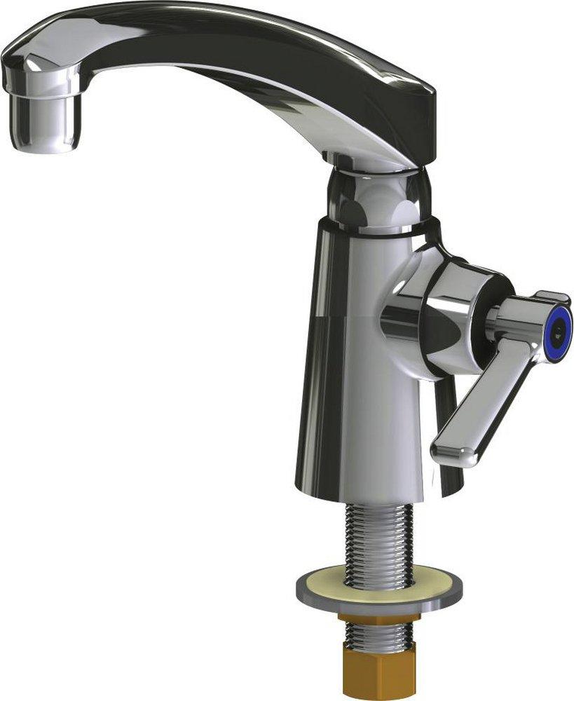 Chicago Faucets Polished Chrome 2.2 gpm 1-Hole Kitchen Sink Faucet with Single Lever Handle 